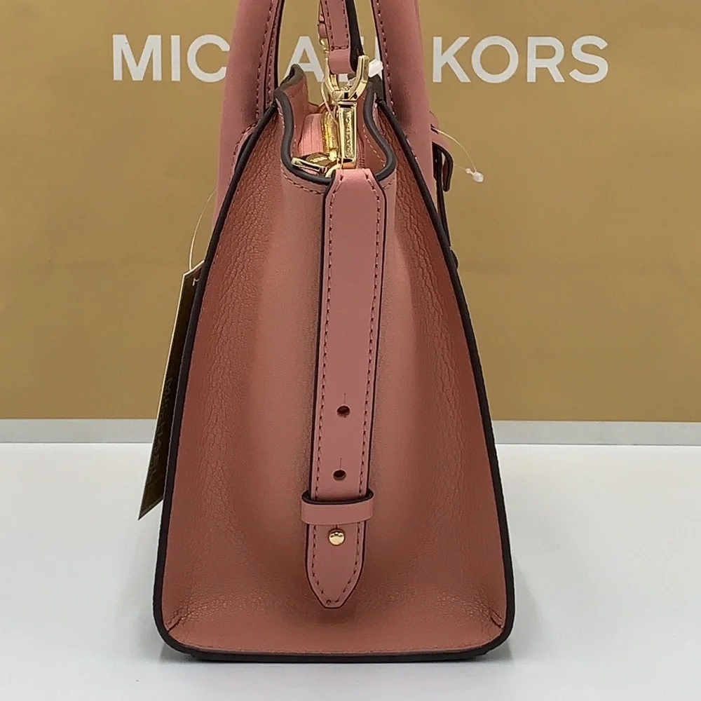 Michael Kors Avril Small Logo Top-Zip Satchel and Small Wallet Coinpouch Set - Picture 9 of 16